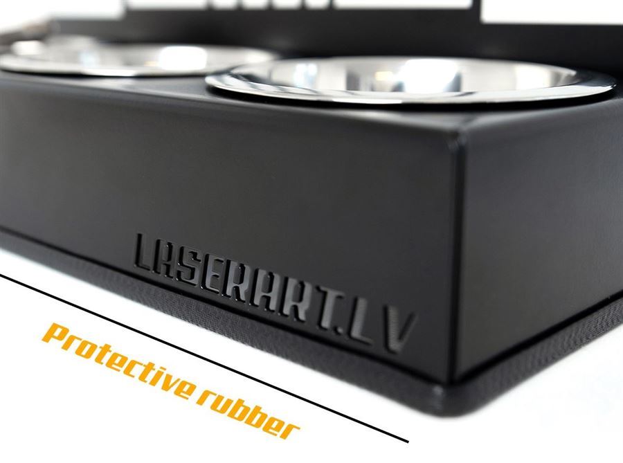 2-Bowl Dog Feeder, Cavalier King Charles Spaniel Dog breed, Raised Feeding Station