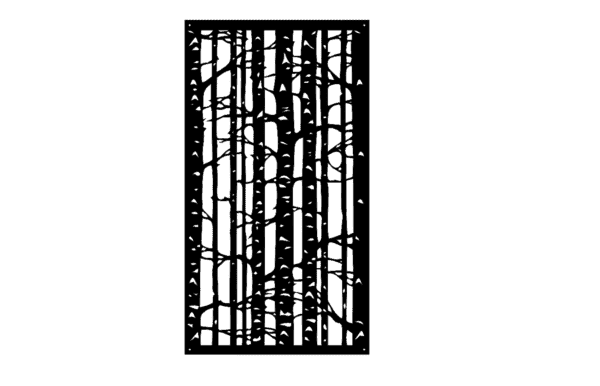 Metal Wall Art Panel / Decor - Bamboo Design